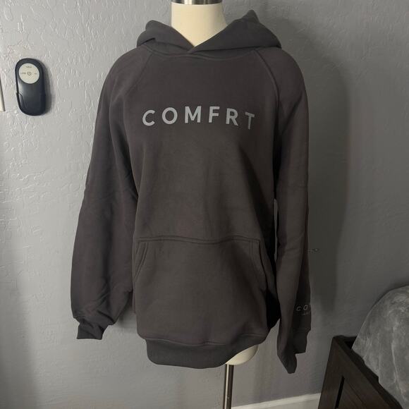 Comfrt Tranquil Hoodie, Charcoal, L, KJHU31 - Picture 1 of 6